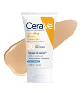 Tinted Sunscreen for the protection of skin